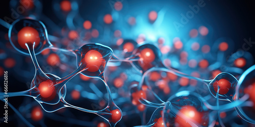 Abstract digital data background with glowing technology elements