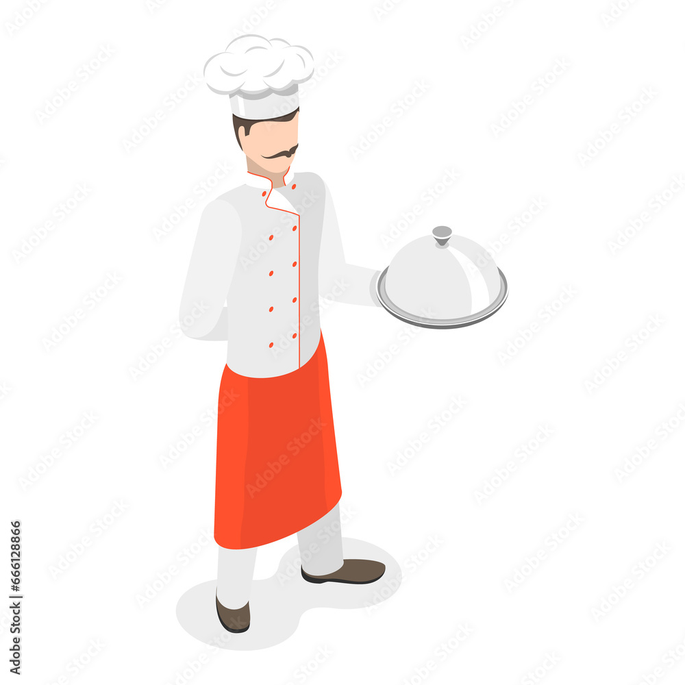 3D Isometric Flat Set of Hotel Workers. Item 5 3D Isometric Flat Set of Hotel Workers. Item 5