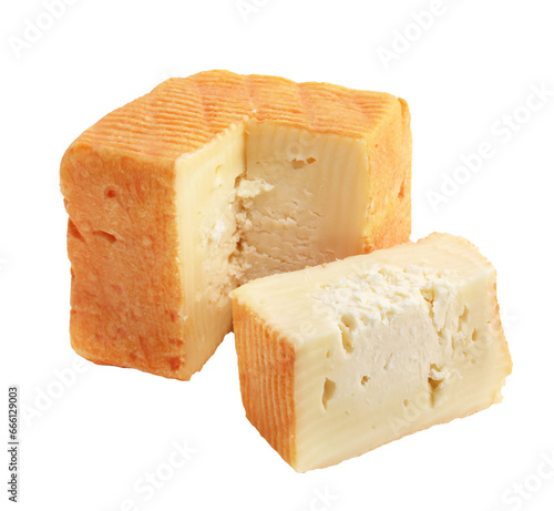 Belgique - Fromage de Herve (Maroilles belge) / fond transparent photo