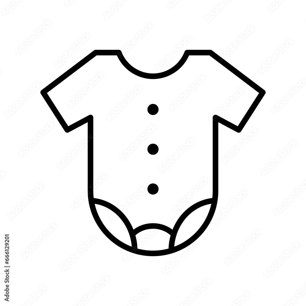 Bodysuit clothes for baby icon. Shirt child onesie for comfortable wear and warmth with simple textile design for vector newborns Bodysuit clothes for baby icon. Shirt child onesie for comfortable wear and warmth with simple textile design for vector newborns