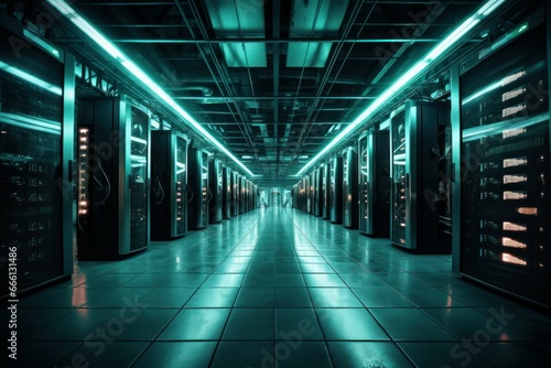 Data center server. Network storage. Generate Ai