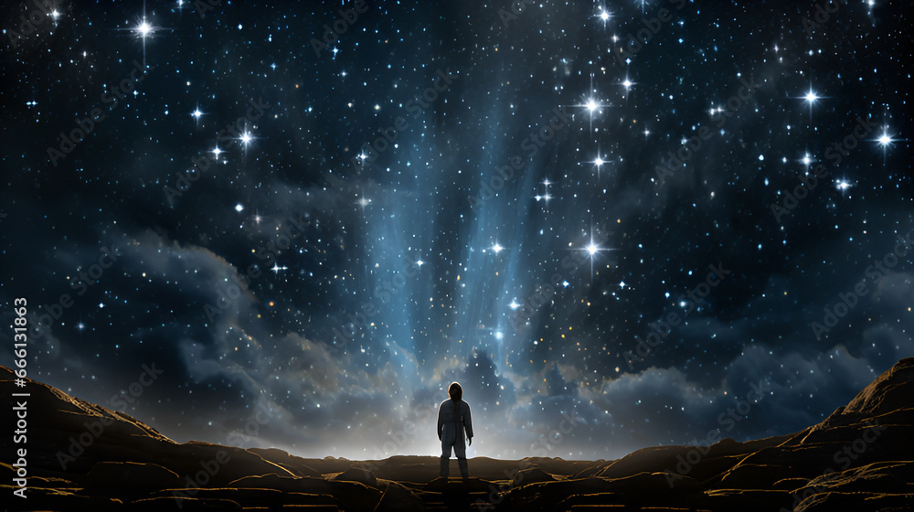 Fototapeta premium background with stars | generative AI