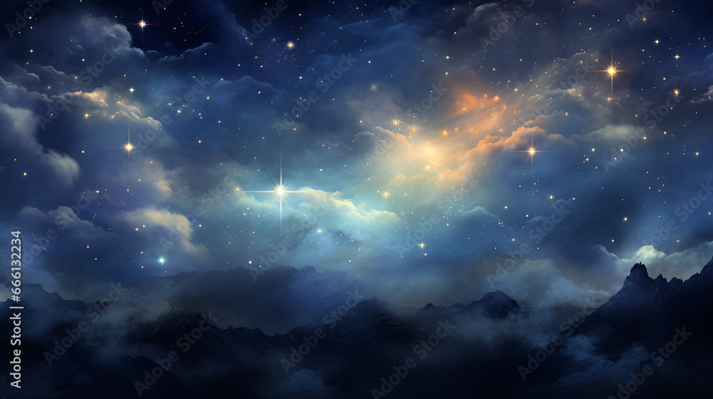 background with stars | generative AI background with stars | generative AI