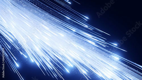 Blue glowing fiber optic graphic poster web page PPT background