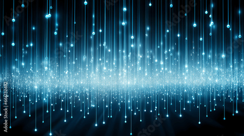 Blue glowing fiber optic graphic poster web page PPT background