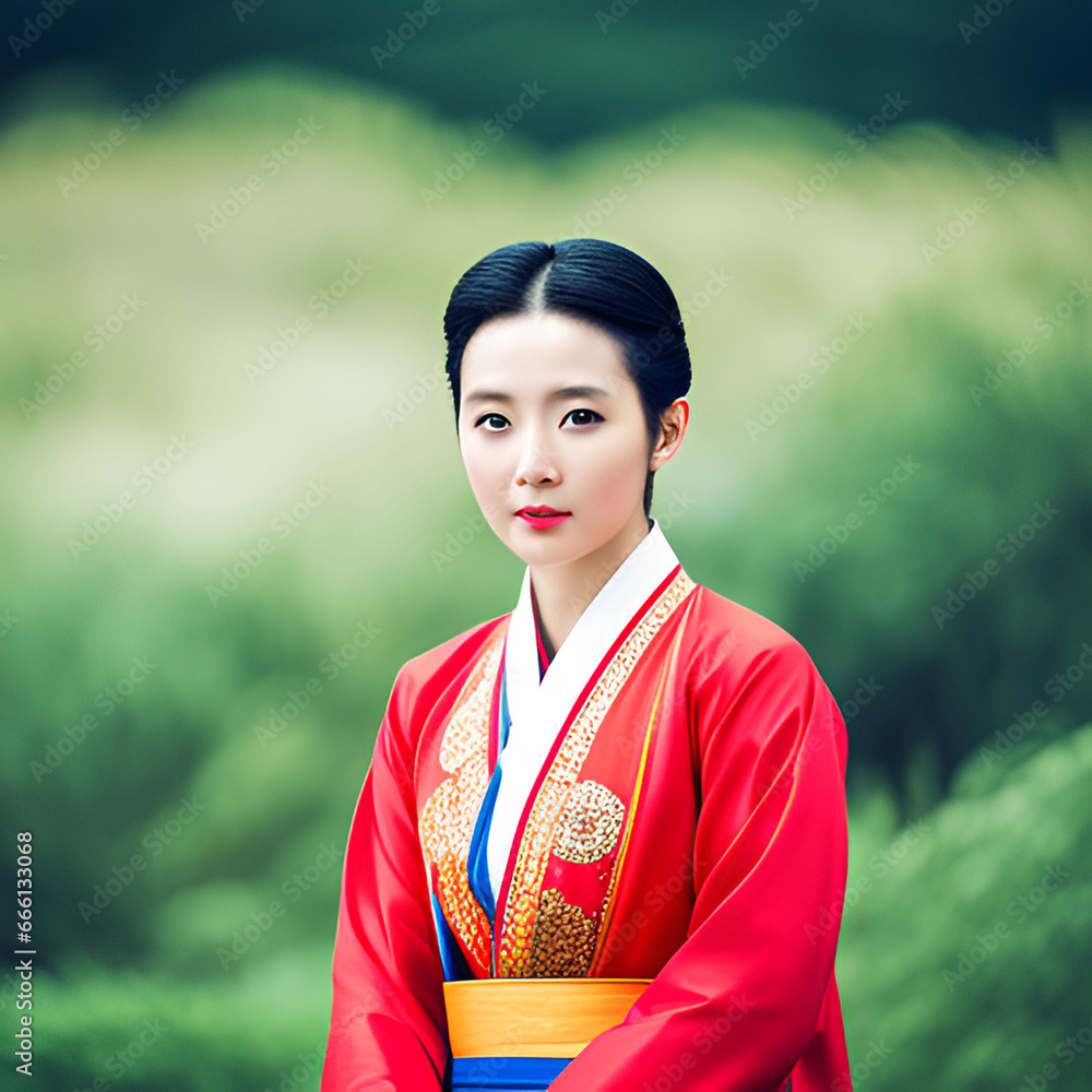 beautiful korea woman, Generate AI