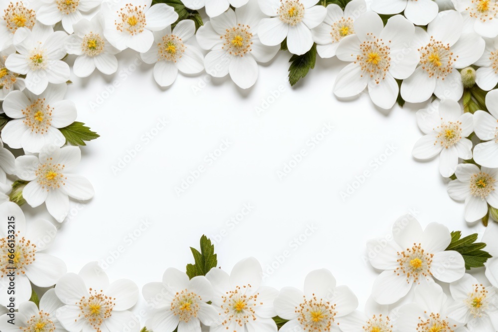 Naturalistic Diphylleia mockup background. Floral beauty. Generate Ai Naturalistic Diphylleia mockup background. Floral beauty. Generate Ai