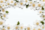 Naturalistic Diphylleia mockup background. Floral beauty. Generate Ai