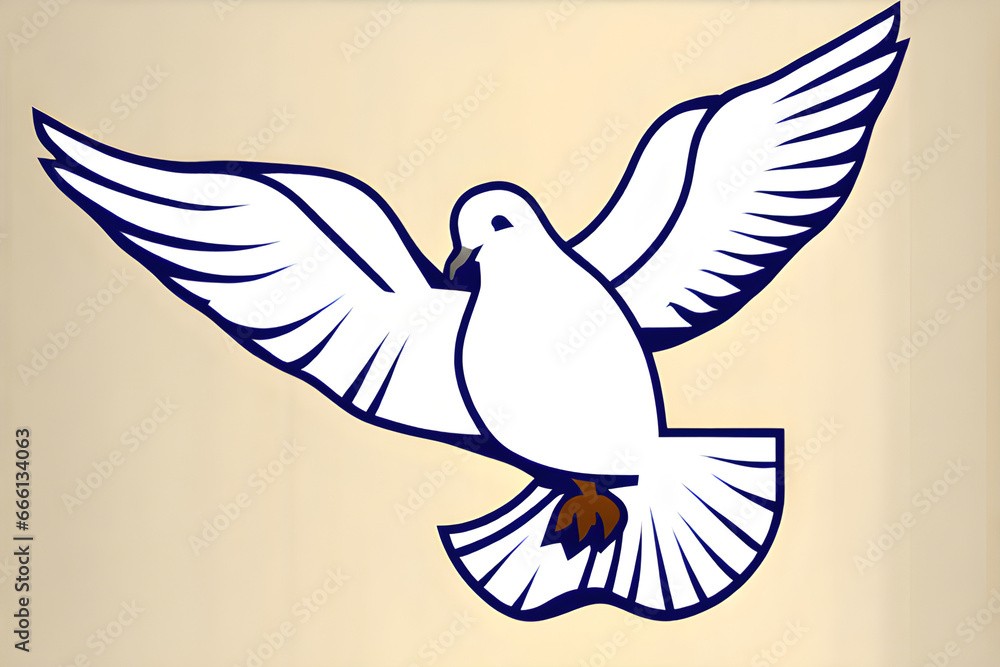 A hopeful message is expressed with a dove symbolizing peace. Generative AI A hopeful message is expressed with a dove symbolizing peace. Generative AI