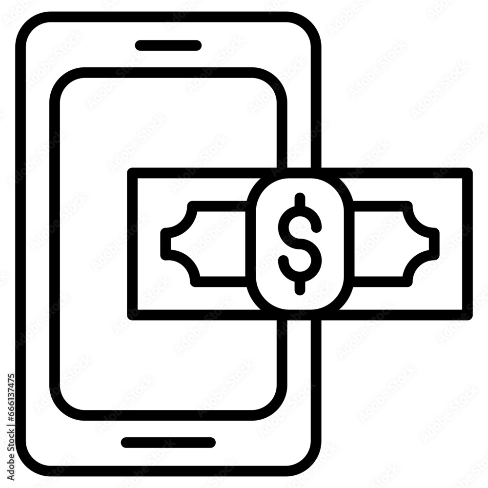 Online Cash Payment Icon Online Cash Payment Icon