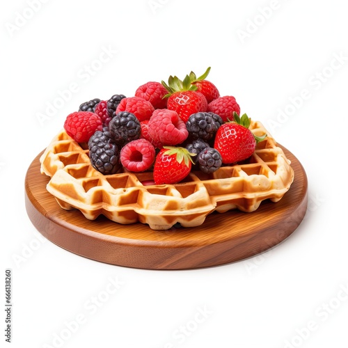 Viennese Waffles with Fresh Wild Berry Topping