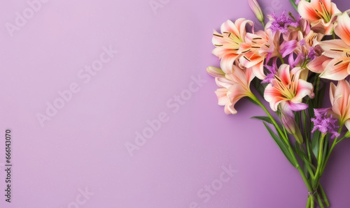 Vibrant elegantly pink lilies.