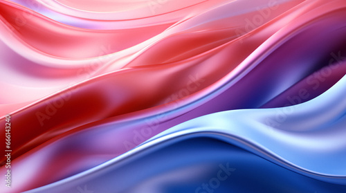Abstract background with smooth lines in red, blue and purple colors. AI generated