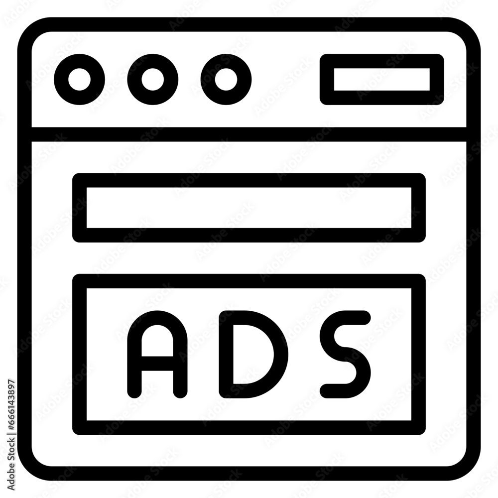 Website Ads Icon Website Ads Icon
