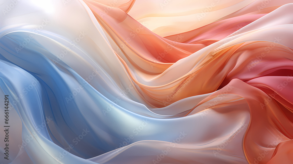 Obraz premium Translucent colorful fabric graphic poster web page PPT background