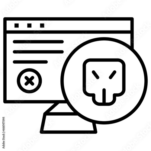 Computer Hacked Icon