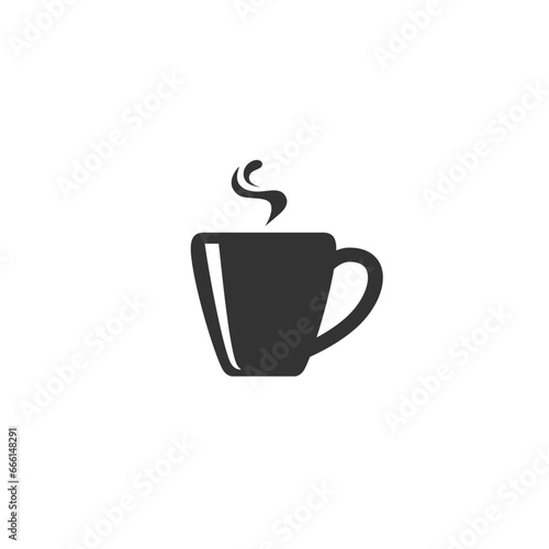 Tea cup simple icon. Vector illustration in flat