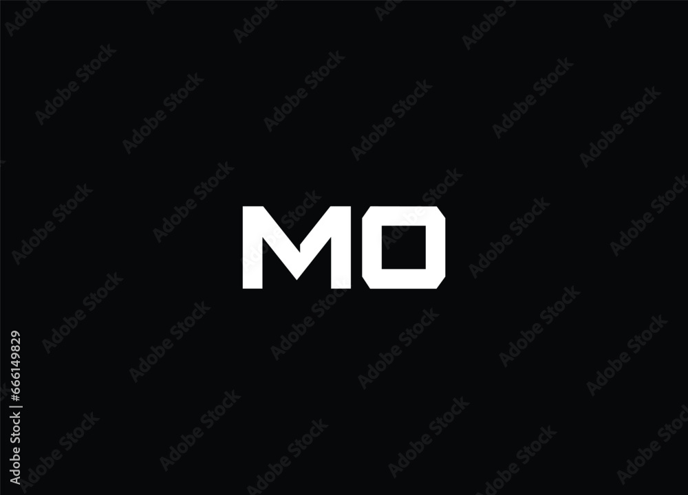 MO letter logo design and monogram