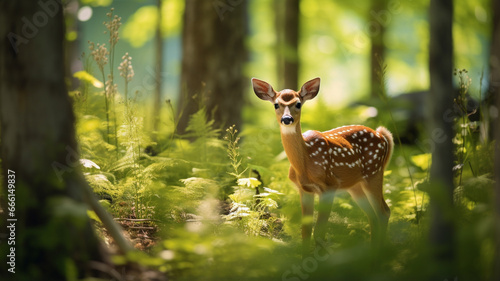 cute deer in nature habitat