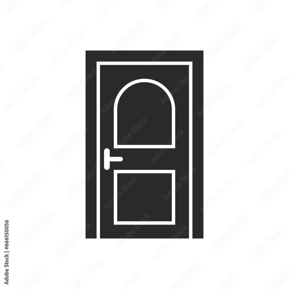Door icon. Vector icon isolated on white background. Door icon. Vector icon isolated on white background.