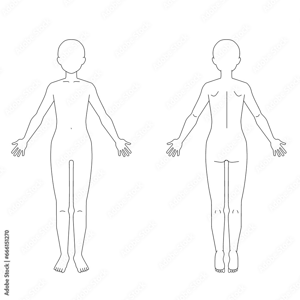 全身シェーマ図 顔無し 全身シェーマ図 顔無し