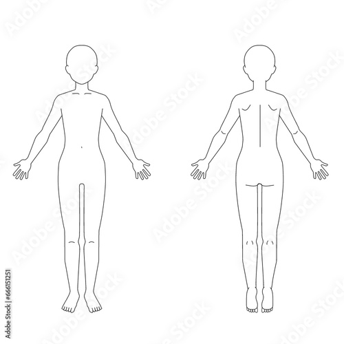 全身シェーマ図　顔無し