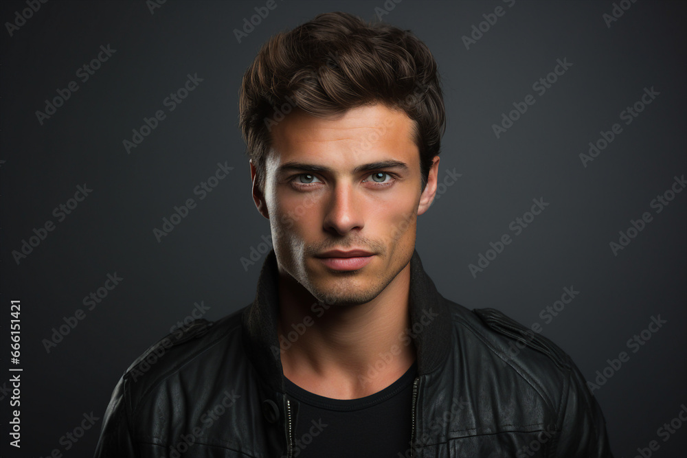 Generative ai close up photo of handsome model man pop star with perfect hairstyle using new nodern gel balm Generative ai close up photo of handsome model man pop star with perfect hairstyle using new nodern gel balm