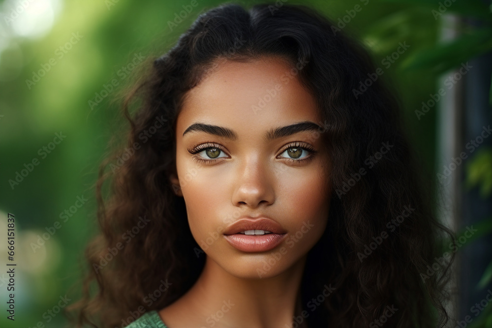 Generative AI photography of attractive charming lady at tropical beach resort Generative AI photography of attractive charming lady at tropical beach resort