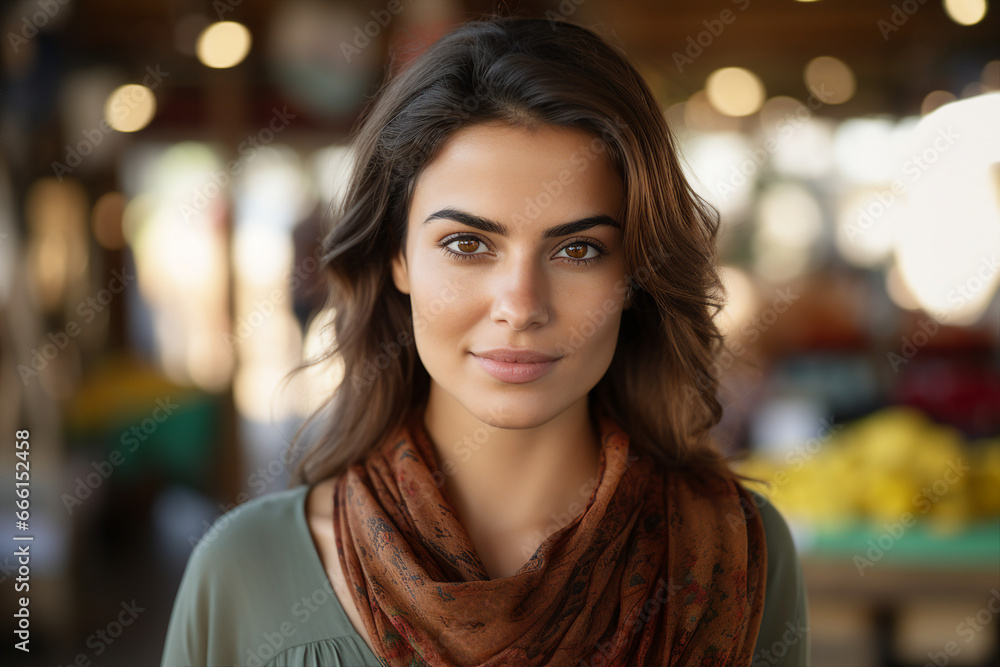 Happy arab asian muslim woman in hijab clothes isolated on background generative AI Happy arab asian muslim woman in hijab clothes isolated on background generative AI