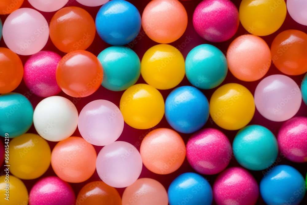 Group of colorful round shape little mini candy made with generative AI Group of colorful round shape little mini candy made with generative AI