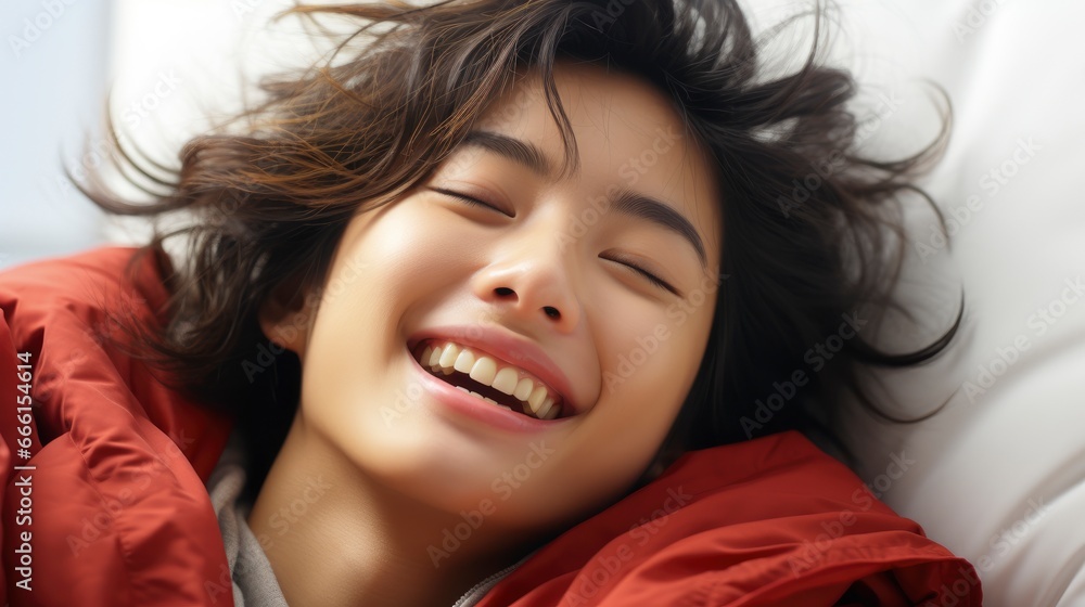 Close Up Cheerful Smiling Asian Girl Waking Up Upbeat, Background Image , Beautiful Women, Hd Close Up Cheerful Smiling Asian Girl Waking Up Upbeat, Background Image , Beautiful Women, Hd