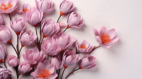  Flat Lay Composition With Spring Crocus Flowers Light, Background Image , Beautiful Women, Hd