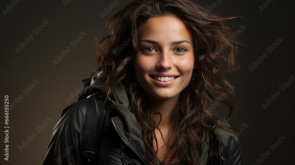  Good Looking Young Student Has Dark Hair Smiles, Background Image , Beautiful Women, Hd