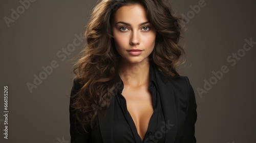  Good Looking Brunette Businesswoman Posing Studiophot, Background Image , Beautiful Women, Hd