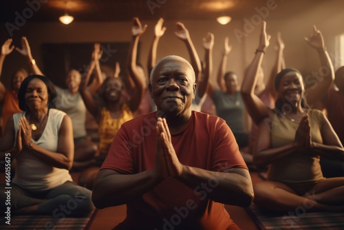 African American Senior Yoga Meditation Training