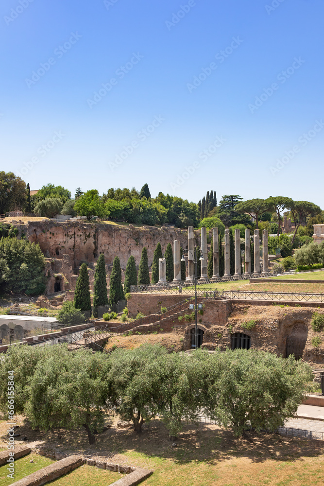 Ancient Roman Forum located in Lazio, Italy