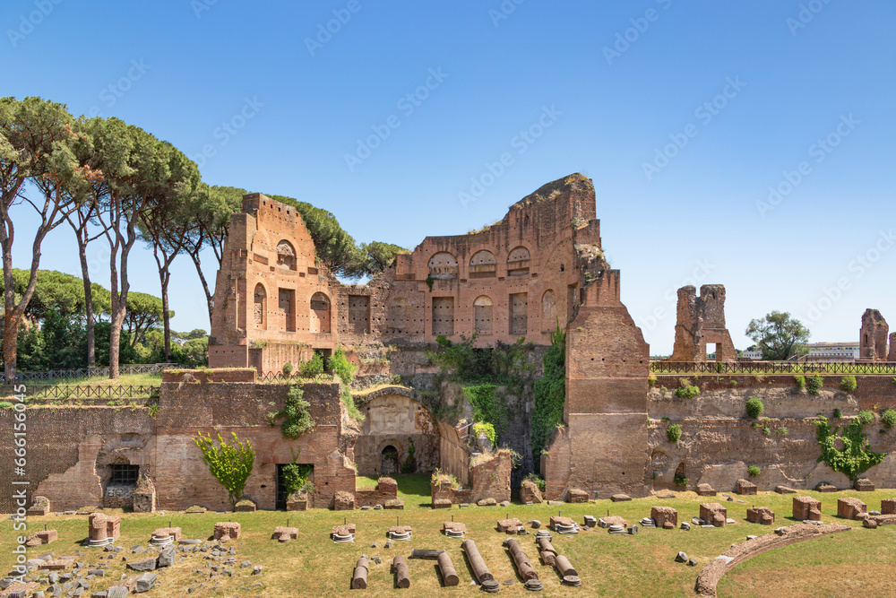 Ancient Rome on a sunny day, Lazio, Italy