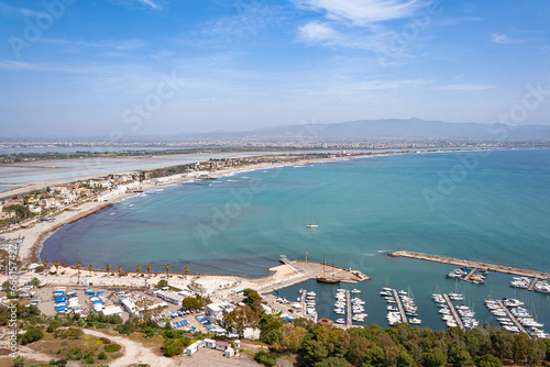 Spiaggia del Poetto near Cagliari, located Sardinia, Italy