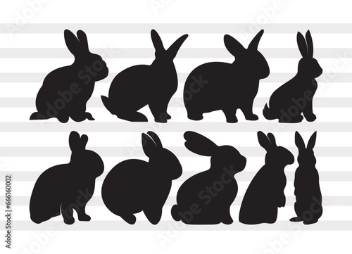 Rabbit SVG, Bunny Silhouette, Animal Svg, Bunny Shape Svg, Rabbit Shape Svg, Rabbit Bundle photo