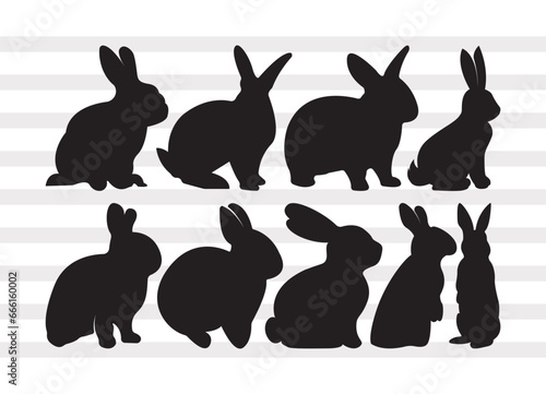 Rabbit SVG, Bunny Silhouette, Animal Svg, Bunny Shape Svg, Rabbit Shape Svg, Rabbit Bundle