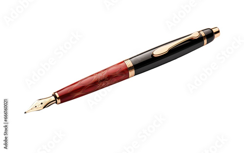 Stylish Dip Pen on a Clear Surface or PNG Transparent Background.
