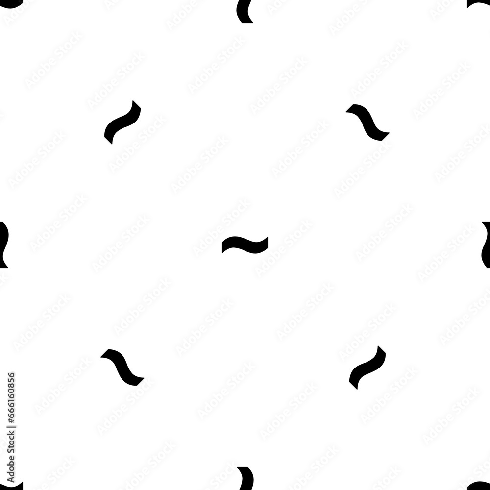 Seamless pattern of repeated black tilde symbols. Elements are evenly spaced and some are rotated. Illustration on transparent background Seamless pattern of repeated black tilde symbols. Elements are evenly spaced and some are rotated. Illustration on transparent background