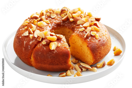 Cake nuts, isolated on transparent background, PNG