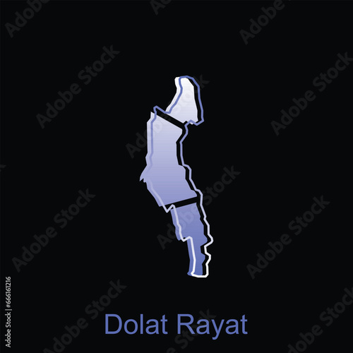 Map City of Dolat Rayat Vector Design. Abstract, designs concept, logo design template photo