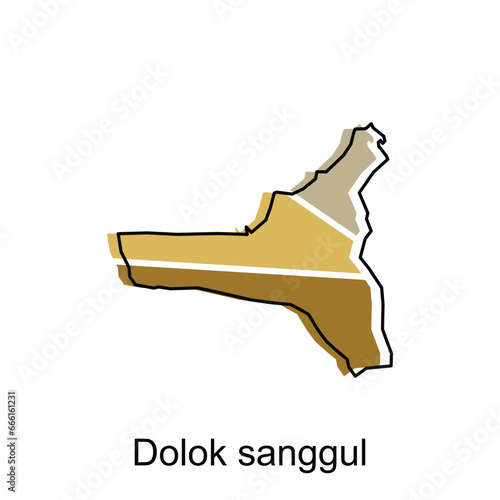 Map City of Dolok Sanggul Province of North Sumatra Vector Design. Abstract, designs concept, logo design template photo