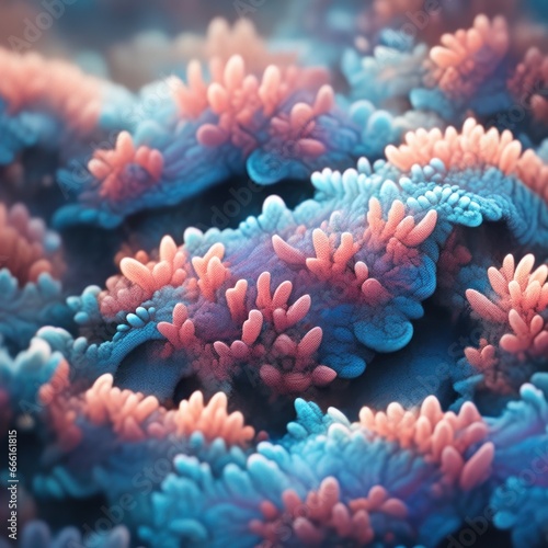 Artistic abstract colorful unique coral reef ecosystem underwater, natural and colorful concept good for business, collectors, ocean and beach themes, blogs and wallpapers. Generative Ai Image
