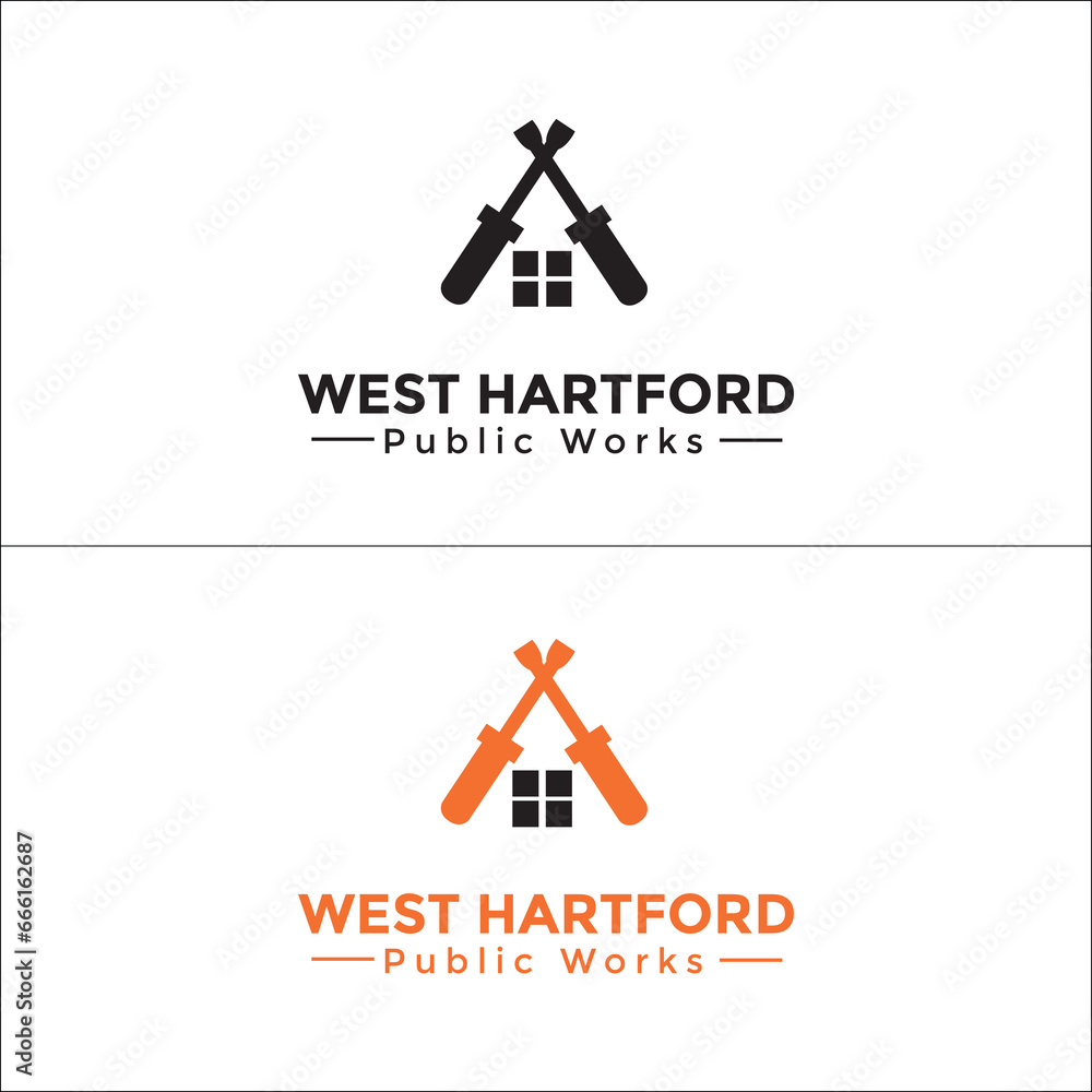 Home Repair Company Logo Design in Colorful and Black and White Form Home Repair Company Logo Design in Colorful and Black and White Form