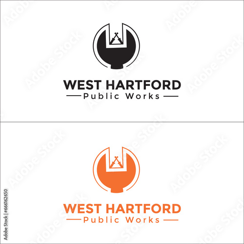 Public Maintinence Company Logo Design in Colorful and Black and White Form photo