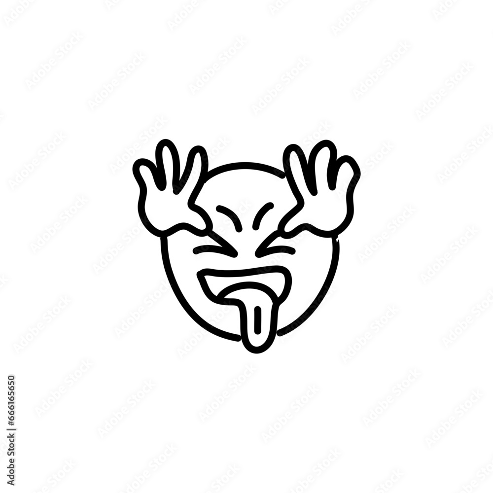Emoticons outline. Emoji faces emoticon line black icons Emoticons outline. Emoji faces emoticon line black icons