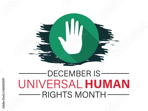 Vector illustration design concept of international Human Rights Day observed on December 10 .Banner, poster, card, background design.
